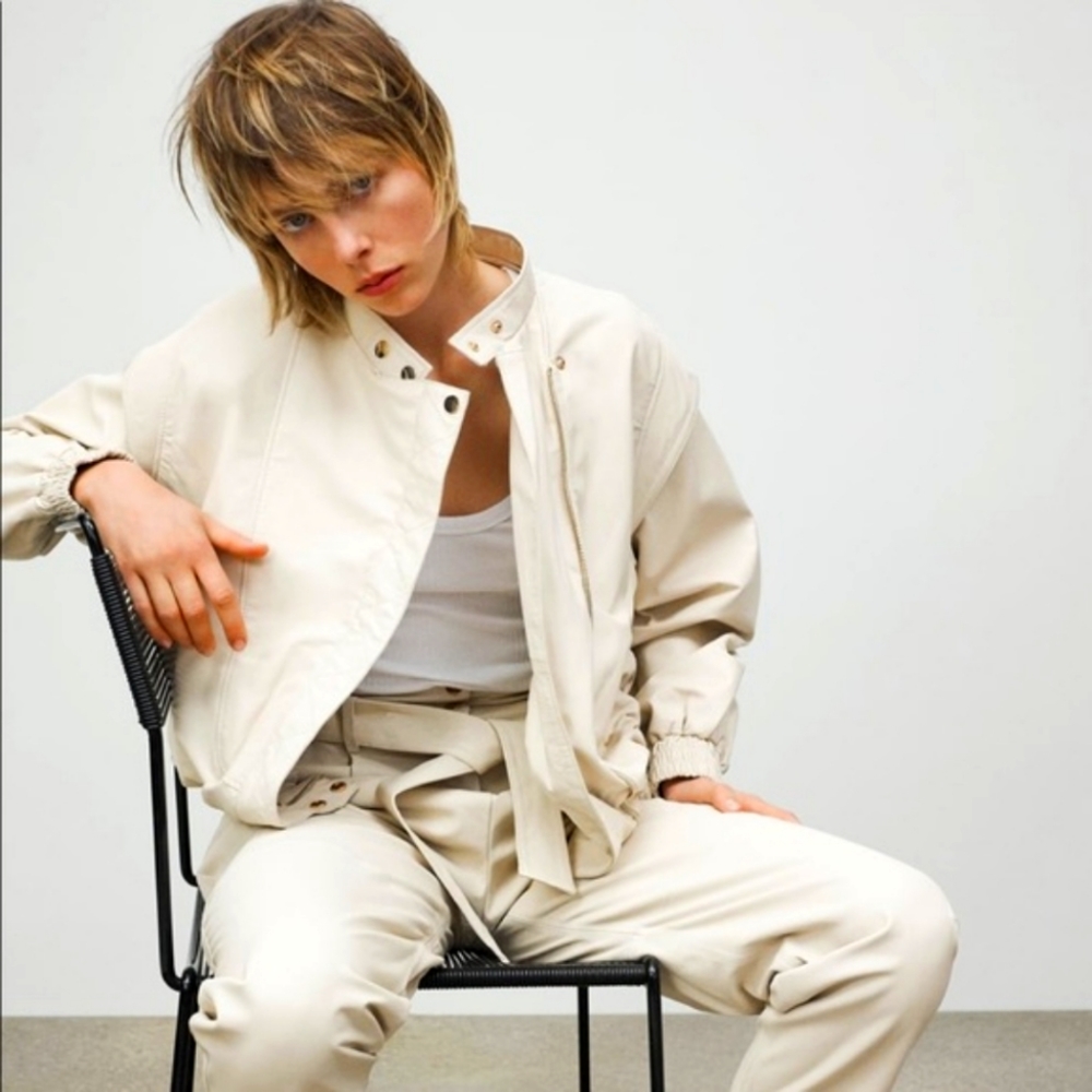 NEW Zara Genuine Leather Jacket Inspired by Isabel Marant